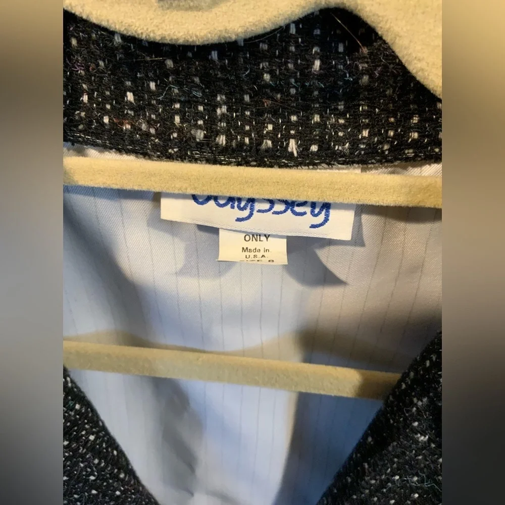 Only Black and White Textured Blazer